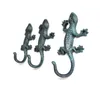 Iron gecko hooks American cast rails Zakka groceries garden decoration curtain hook country style