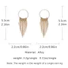 Fashion Tassel Round Hoop Earrings Stud vrouwelijke legering multifunctionele bungelende luxe sieraden verjaardagen bruiloften moederdag cadeau6225471