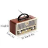 Radio FM digitale, lettore MP3 multifunzione, impugnatura radio in legno supporto per altoparlante bluetooth retrò portatile TF card / ingresso USB 201222