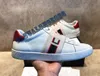 Högkvalitativ herr casual skor White Ace Green Red Stripe Italy Bee Tiger Snake Women Sneaker Trainers Chaussures Pour Hommes med Box New