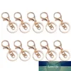 10st Metall Swivel Clasp Key Ring Metal Hummer Claw Clasp Krok Gör din egen nyckelring Lanyard nyckelringar Keychain Smycken