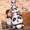 Knuffels Dierlijke Baby Kawai Plushie Verjaardagscadeau Zachte Grappige Peluch Dolls Panda Kussens voor Sofa Huishoudelijke Flik Blue Smiley 220210