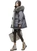 Doudoune femme mi-longue nouvelle mode populaire duvet de canard blanc veste d'hiver Parka 201217