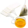 Sacs filtrants à thé jetables, sachet de thé en papier avec cordon de serrage, sacs en papier non blanchis pour thé et café en feuilles
