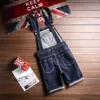 Mäns Jeans Cotton Shorts 2021 Casual Men Bib Overaller Kort sommar Mode Manlig Slim Rem Jean Man Denim Jumpsuit Jean1