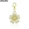Jinglang New Mist Color Smalto Margherita Charms Ciondolo Pianta Flower per Bracciale Orecchini Gioielli Accessorio fai da te