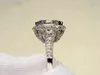 Lyx 8ct Diamond Ring 14K Vit Guld Smycken Domstol Engagemang Bröllop Band Ringar För Kvinnor Bröllop Party Tillbehör 211217