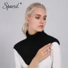 Mulheres Turtleneck de inverno de malha cachecol cachecol irregular design tampão colar outono tricô pulôver quente lenços macios