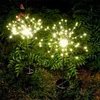 Lumières solaires extérieures pissenlit fil de cuivre prise de pelouse feux d'artifice lumières batterie intégrée étanche vacances brillant Props257O