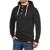 Herenhoodies Sweatshirts LNCDIS Sweatshirt Man Fashion Trip Heren Hoodie met capuchon en knopen Sweatshirtjas A2