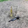 2PC Przenośny mini Goldsilver Kolor Sneff Snorter Snorter Metalowa rura shisha hookah Maszyna tocząca się Snurf Snorter Cleaners 2831423