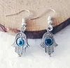 NEW Fashion Jewelry Earrings Hamsa Hand Of Fatima Evil Eye Charm Drop Earrings Pendant Vintage for woman gift 282