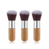 Holz Hause Griff Make-Up Foundation Pinsel Bambus Runde Top Pinsel Multifunktions Puder Rouge CosmeticTools