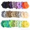 Women Chiffon Flower Hair Scrunchies Bow Ponytail Holder Including Colors
