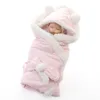 Couverture de bébé nouveau-né Enveloppe d'emmaillotage Douce Couverture polaire chaude Couverture de literie pour bébé pour bébé fille garçon poussette sac de couchage LJ201105
