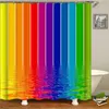 180 * 180cm colorido arco-íris listras padrão cortina de chuveiro banheiro impermeável poliéster tecido decoração lavável banho cortinas180 * 180cm