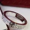 Дизайнерское кольцо любви кольца серебряные розовые золотые роскоши ювелирные изделия алмазные кольца взаимодействия для женщин бренд моды ожерелье красная коробка 22012104R