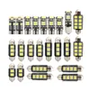 유니버설 23pcs 차량 LED 내부 조명 T10 5050 W5W BMW X5 E53 20002006 화이트 6000K 용 독서 램프 전구 키트