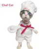 Funny Cat Costume Chef Style Clothes For Dogs Halloween Cosplay Suit For Cats Funny Pet Clothing Puppy Christmas New Year Outfit 201111