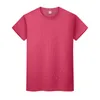 Yeni Yuvarlak Boyun Katı Renk T-shirt Yaz Pamuk Dip Gömlek Kısa Kollu Erkek ve Bayan Yarım Kollu 19KT