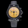 GF XB0180E4 ETA A7750 Cronografo automatico Vulcano Special Polymer Orologio da uomo PVD Quadrante giallo Pelle di nylon PTBL Super Edition Pu2945