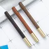 Stylish and simple mahogany pens Holiday gifts Brass and wood pens signature pens office stationery T3I51627