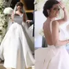 Vestidos de noiva lindos vestido de noiva personalizada feita de tamanho cetim de cetim pregas ruched backless backless vestidos de novia 403