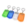 Fast DHL Free shipping 100pcs Fashion Cute Mini Pocket Calculator Keyring Key Chain Ring Mixed Random Colors