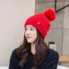 Beanie/Skull Caps Winter Hat Warm Imitatie Fur All-in-One Female Cap's Fashion Solid Color Wide Cuff Youth Beanie Double