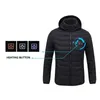 Men Winter USB Heating Jackets Smart Thermostat women Warm Hooded Heated Clothing Fever 8 places cotton-padded jacket 201209