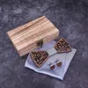 Noeud papillon en bois ensemble 9 styles mouchoir boutons de manchette noeud papillon pour hommes affaires Chirstmas cadeau livraison gratuite
