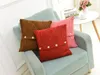 Knitted Pillow Case Cover European Crochet Button Sofa Car CushionCover Home Decor Christmas XMAS Gifts 45*45cm WQ64-WLL