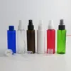 24 x 100ml Travel Portable Refillable Lotion Cream Plastic Bottle with Mist Sprayer Square Shoulder Cosmetic Bottlesfree shipping by