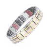 Heren Gezondheid Magnetische Armband voor Man Verzilverd Pure Titanium Bangle Magnetische Ion Germanium Verre Far Infar Rode Armbanden Sieraden