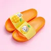 Dessin animé ours glisser pantoufles d'été fruits banane panda maison pantoufles sandales chaussures tongs Y200423