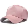 Bolas tampas lisas de beisebol de cetim de seda Coupletrendy paizinho chapéus masculinos mulheres mulheres hip hop snapback para homens