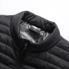 Män Heate Jacket Vinter Varm USB Elektrisk Uppvärmning Väst Smart Termostat Hooded Uppvärmd Kläder Vattentät Padded Coat 220301