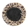 Kvinnor Winter Fuzzy Plush Bucket Hat Ears Leopard Zebra Cow Fisherman Cap16651433