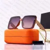 New Designer Sunglasses Fashion Eyewear Rectangle Letter Design for Man Woman Full Frame 4 Color High Quality301P