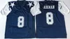 NCAA Vintage Emmitt Smith 8 Troy Aikman 21 Deion Sanders Dorsett Irvin 12 Roger Staubach 54 R. White Football Jersey