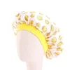 Bambini stampati Tinted Cap Sleeping Baby Elastic Hair Care Cappello Imitazione Silk Round Bonnet 9 Colori