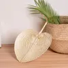 120 stks partij gunst palm verlaat fans handgemaakte rieten natuurlijke kleur palmventilator traditionele Chinese ambachtelijke bruiloft geschenken RRD13134