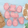 Pâques Cookie Moule 3D DIY Oeufs Lapin Lapin Cookies Timbre Biscuit Cutters Biscuit Gaufrage Fondant Outil De Cuisson