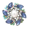 Noosa Plating Dazzling Oval Crystal flower Snap Buttons Clasp Components fit DIY 18mm snaps button bracelet Necklace ACC ingredients supplier Jewelry
