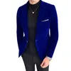 Cappotto da abito da sposa in velluto Autum Giacca da uomo Blazer Giacca da abito casual moda Stage DJ Blazer da uomo da uomo Veste Costume Homme 201128