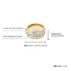 Iced Out Zircon Rings Top Quality Copper Material Ring Gold Clow Zirconia Fashion Hip Hop Jewelry3259327