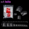 Artlalic 500st Artificial False Toe Nails Tips för nagelkonst Decoration Foot Manicure Beauty Tools NaturalClearWhite Fake Nail5629994