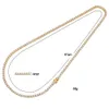 3mm 4mm 5mm 6mm Iced Out 1 Row Tennis Chain Hip Hop Jewelry Gold Silver Copper Material Men CZ Necklace248C