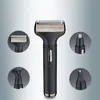 Men's Electric Shaver Limpando Face trimer Razor elétrico recarregável para homens Borda Máquina de barbear da cabeça do aparador de barba Conjunto de máquina de barbear