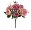 Single Bundle Artificial Flowers Peony Hortensea Bröllop Juldekorationer för Hem DIY Living Room Decor Arrangement JJB14361